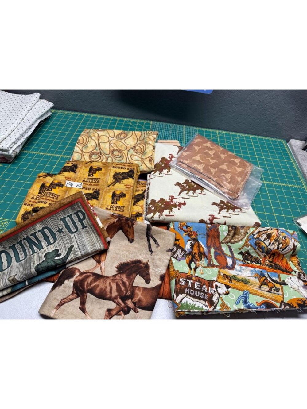 Fabric Western Cowboy prints 10 yards plus Panels and Squares